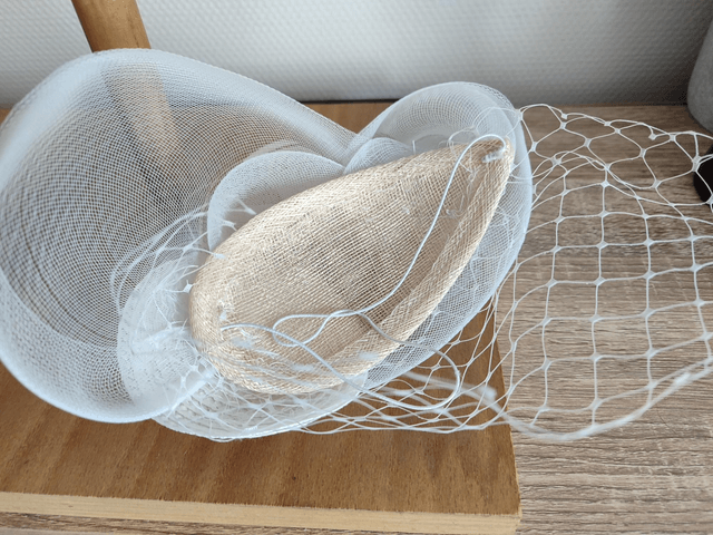 bibi blanc pour mariée avec voilette